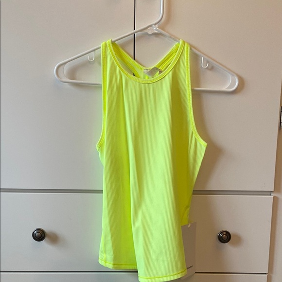 Lululemon Yellow Ribbed Base Pace Tank - Picture 1 of 4